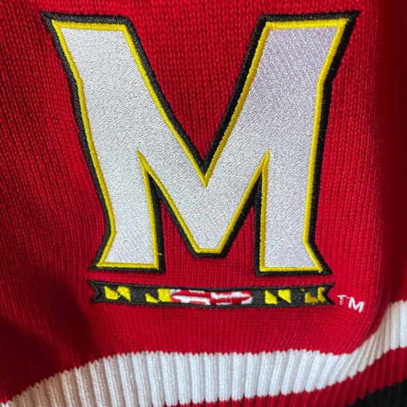 University of Maryland UMD Bruzer Red Button-Up Homecoming Terps Sweater NWT XXL - Picture 4 of 6